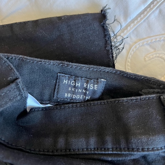 Size 6/28 Lucky Brand Black High Rise Skinny Bridgette Cropped Jeans - Picture 6 of 6